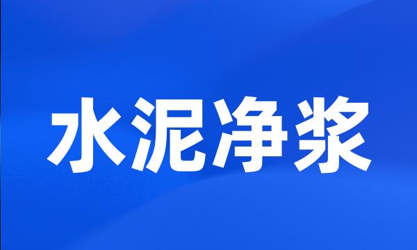 水泥净浆