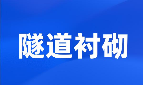 隧道衬砌