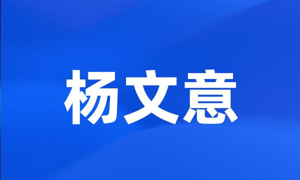 杨文意