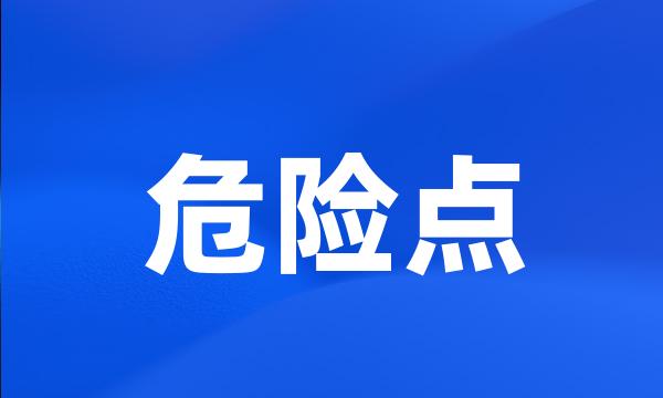 危险点