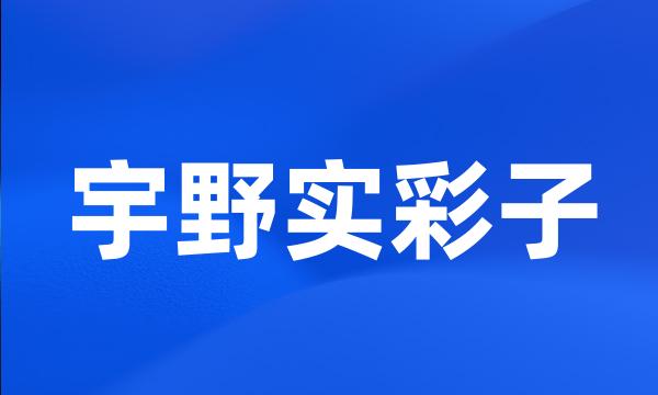 宇野实彩子