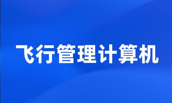 飞行管理计算机