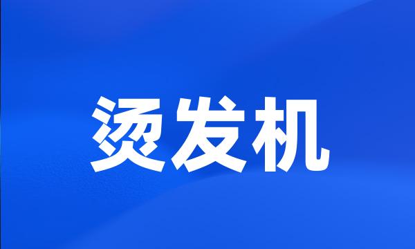 烫发机