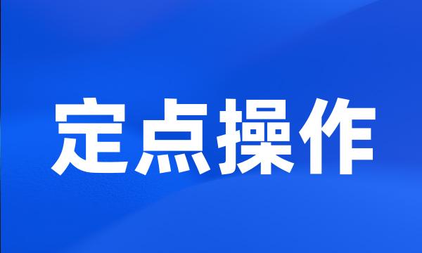 定点操作