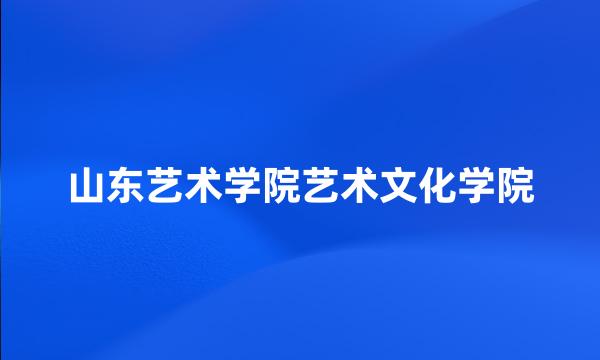 山东艺术学院艺术文化学院