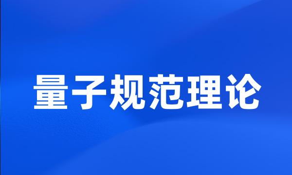 量子规范理论