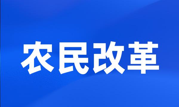 农民改革