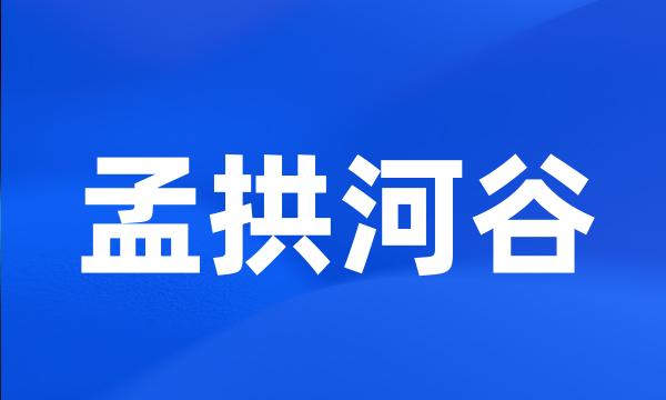 孟拱河谷