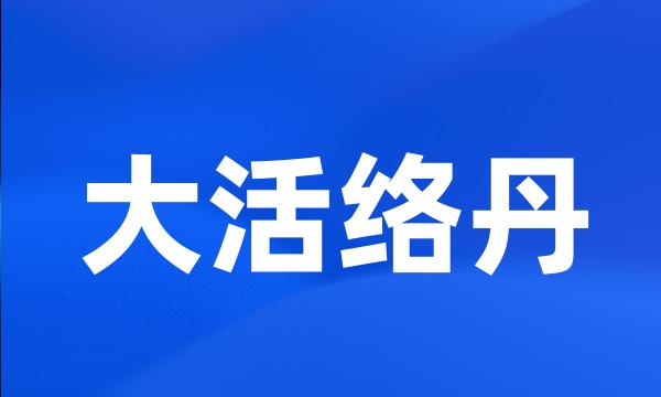 大活络丹