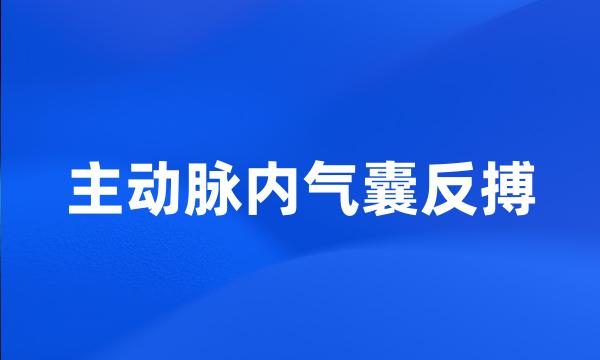 主动脉内气囊反搏