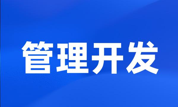 管理开发