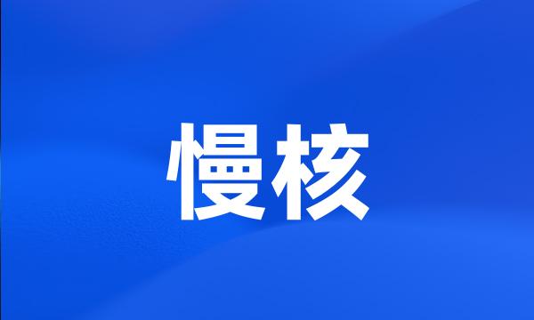 慢核