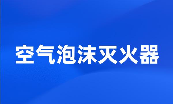 空气泡沫灭火器