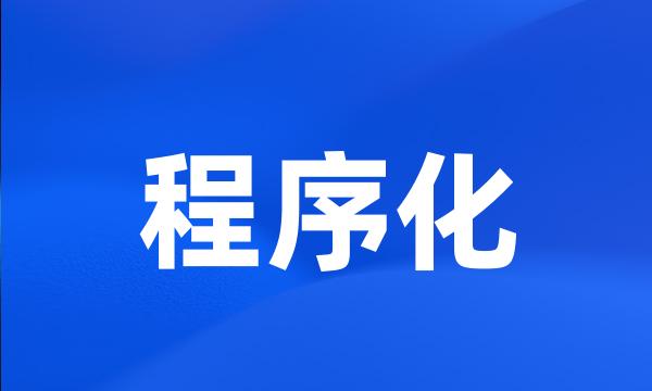 程序化