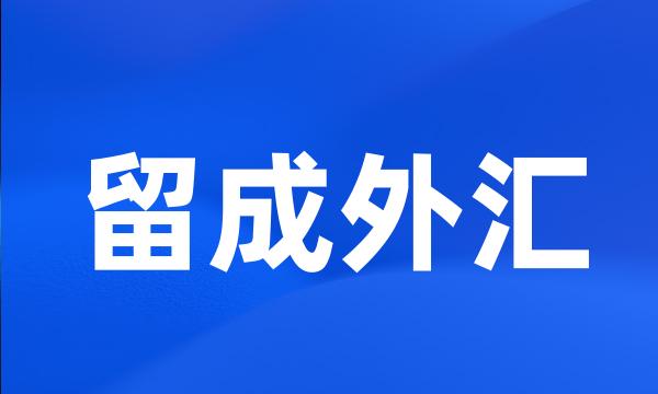 留成外汇