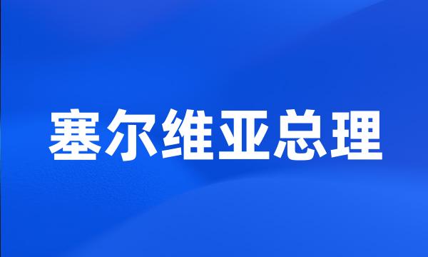 塞尔维亚总理
