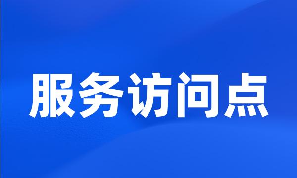 服务访问点