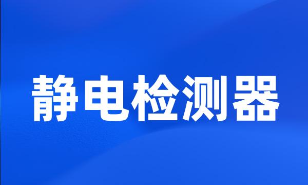 静电检测器