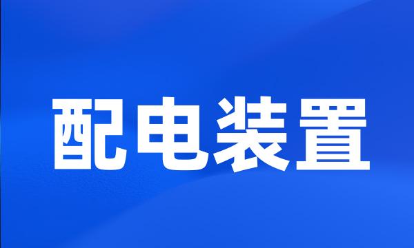 配电装置