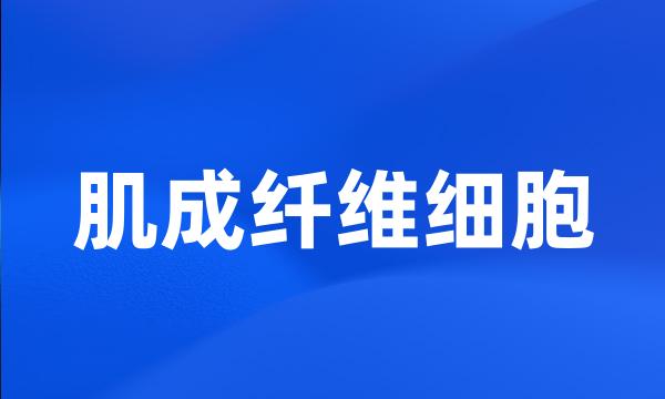 肌成纤维细胞
