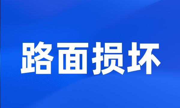 路面损坏