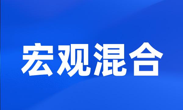 宏观混合