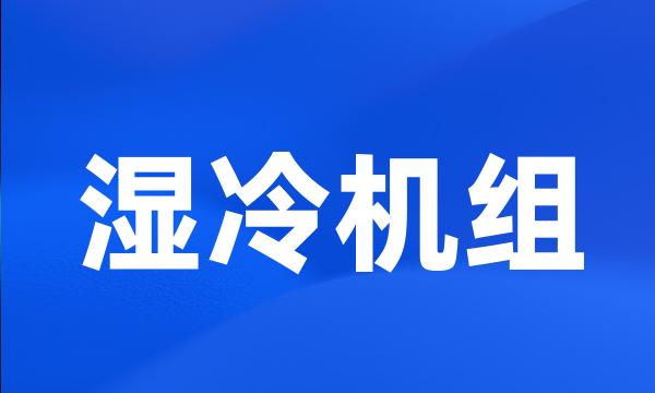 湿冷机组