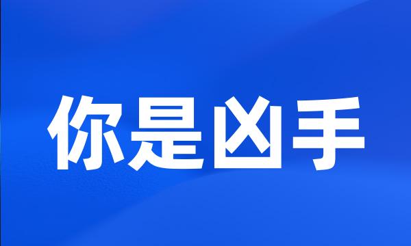 你是凶手