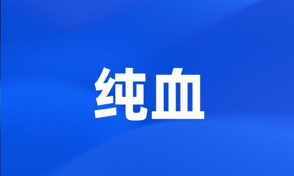 纯血
