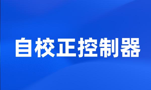 自校正控制器