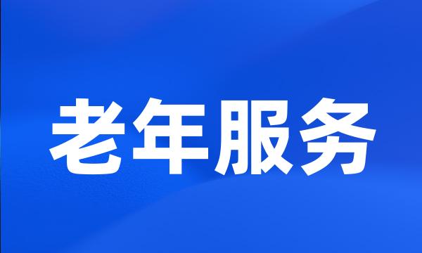老年服务