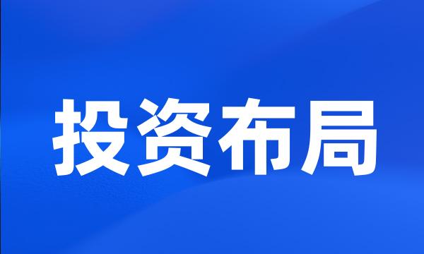 投资布局