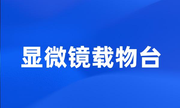 显微镜载物台