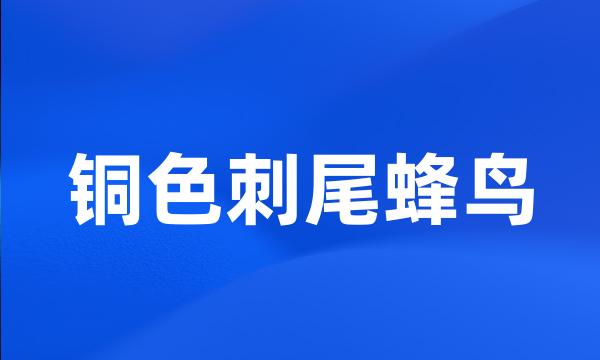 铜色刺尾蜂鸟