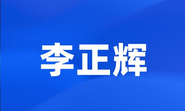 李正辉