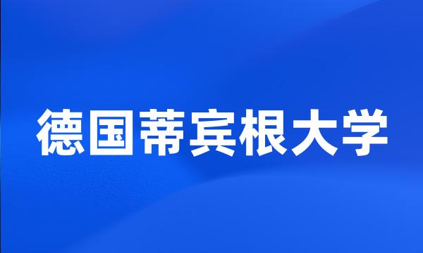 德国蒂宾根大学