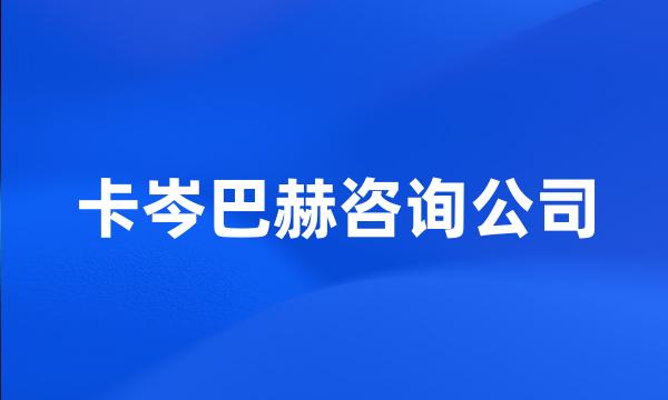 卡岑巴赫咨询公司