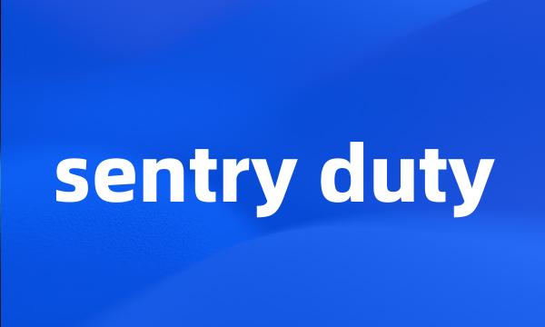 sentry duty