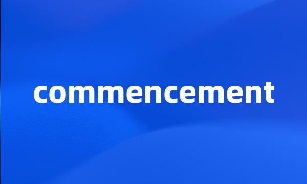 commencement