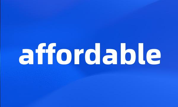 affordable