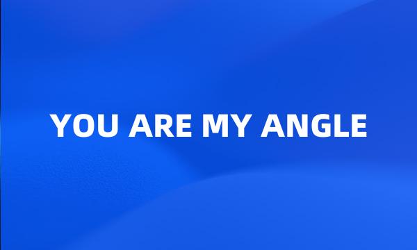 YOU ARE MY ANGLE