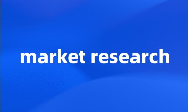 market research