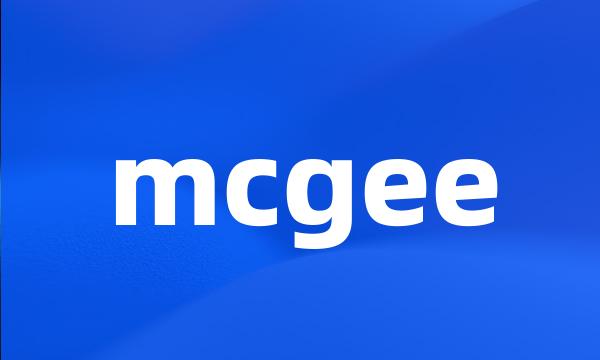 mcgee