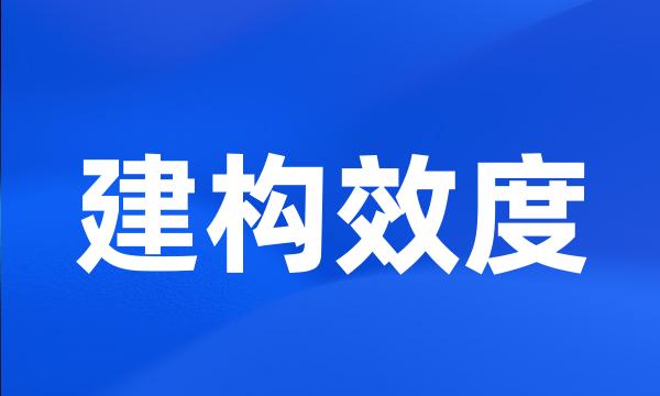建构效度