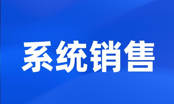 系统销售