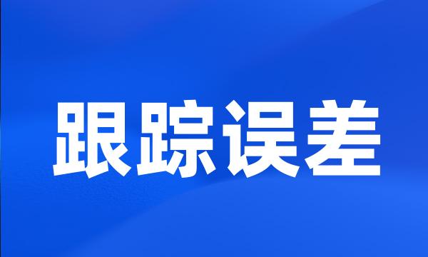 跟踪误差