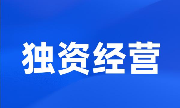 独资经营