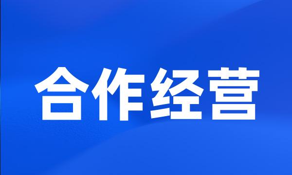 合作经营