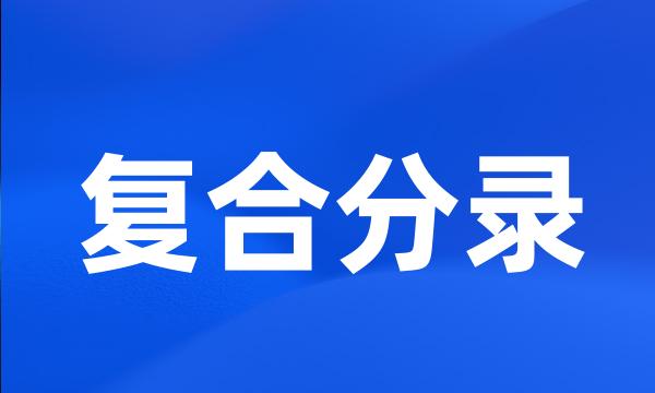复合分录