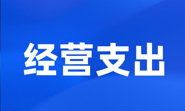 经营支出